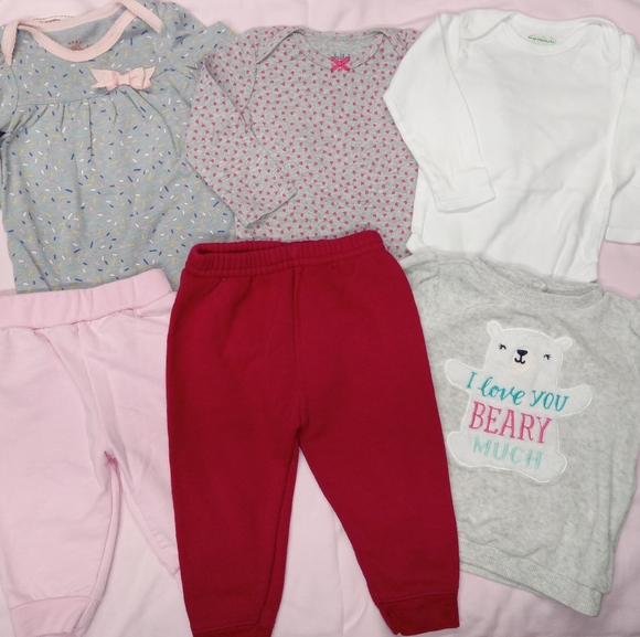 Baby Girl 6pc Bundle 3-6 - Picture 2 of 5